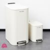 Danny Home 2-Piece White Trash Can Set – 30L &Amp; 6L Pedal Bins With Soft-Close Lid