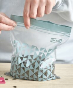 Ikea Istad Resealable Bag, Grey-Green,1L