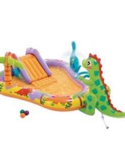 INTEX Dino Park Inflatable Water Play Center with Slide and Sprayer - 56139