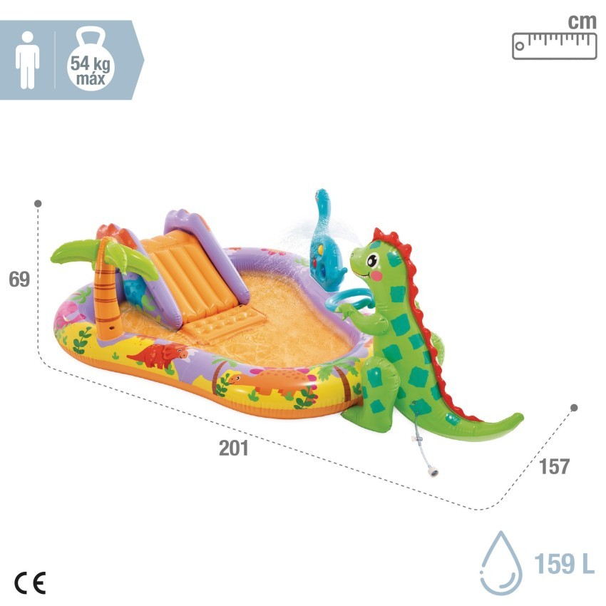 Intex Dino Park Inflatable Water Play Center With Slide And Sprayer - 56139 16 Intex-Dino-Park-Inflatable-Water-Play-Center-With-Slide-And-Sprayer---56139