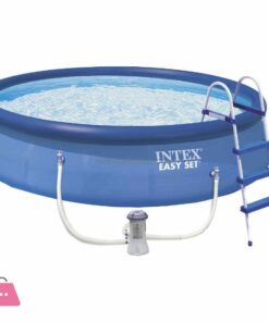 INTEX Easy Set Pool With Safety ladder, Ground Cloth Pool Cover 15Ft x 42Inch - 28166