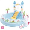 Intex Inflatable Unicorn Castle Play Center With Slide - 56148