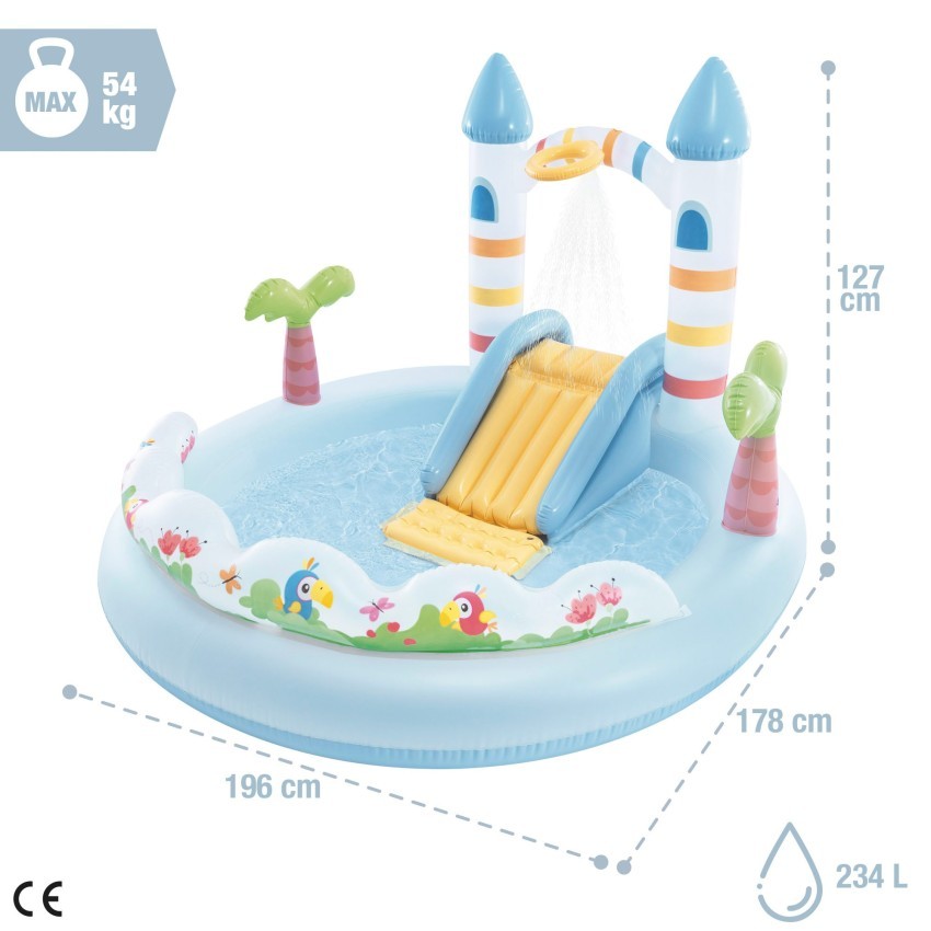 Intex Inflatable Unicorn Castle Play Center With Slide - 56148 16 Intex-Inflatable-Unicorn-Castle-Play-Center-With-Slide---56148