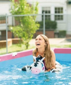 Intex Metal Frame Above Ground Rectangular Swimming Pool Pink 7Ft X 5Ft X 24Inch - 28266 - Image 5