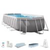 Intex Prism Frame Oval Pool Set With Pool Cover Ground Cloth Ladder &Amp; Water Filter Pump 20Ft X 10Ft X 4Ft- 26798 1 Intex Prism Frame Oval Pool Set With Pool Cover Ground Cloth Ladder &Amp; Water Filter Pump 20Ft X 10Ft X 4Ft- 26798