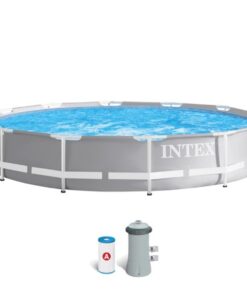 Intex Prism Frame Pool With Water Filter Pump 12Ft x 30Inch - 28712