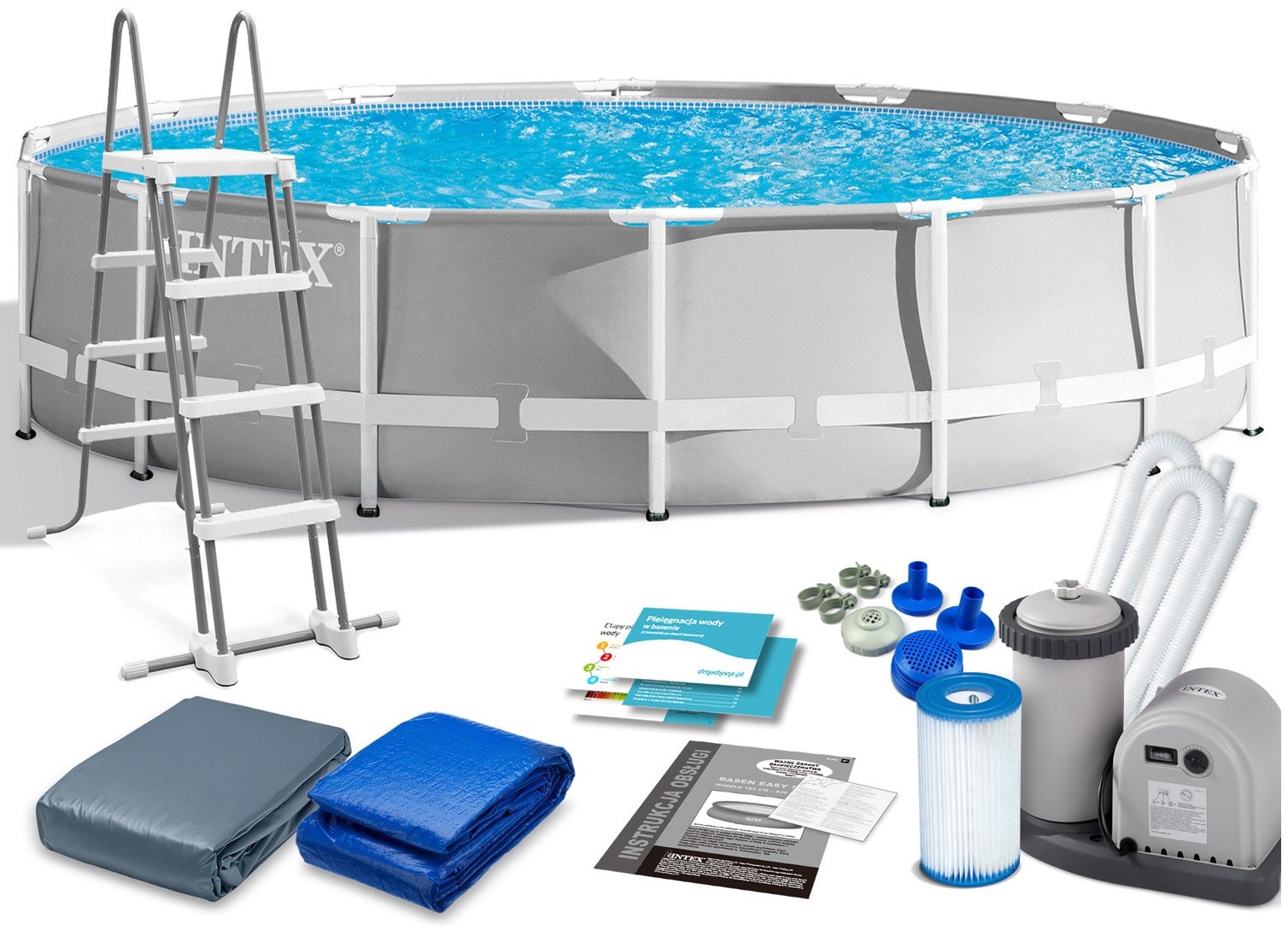 Intex Prism Frame Pool With Water Filter Pump 18Feet X 48 Inch - 26732 26 Intex-Prism-Frame-Pool-With-Water-Filter-Pump-18Feet-X-48-Inch---26732