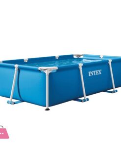 Intex Rectangular Frame Pool, Blue - 7.21 x 4.92 x 2 Feet - 28270