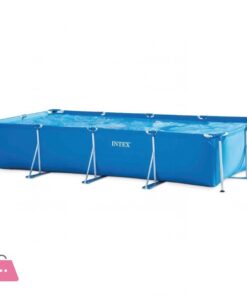 Intex Pool Rectangular Easy Set Small Metal Frame Family Swimming Pool - 28273