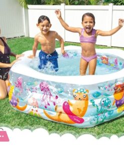 Intex Swim Center Ocean Reef Inflatable Pool - 6.25 x 5.8 x 2 Feet - 56493