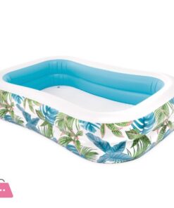 INTEX Tropical Inflatable Pool with Leaf Print and Drain Plug - 57177