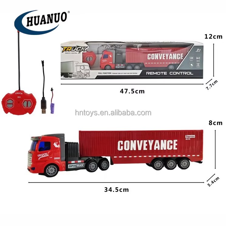 Radio Control Trailer Rc Four Way Remote Control Toy Container Truck With Battery - 569Y 6 Radio-Control-Trailer-Rc-Four-Way-Remote-Control-Toy-Container-Truck-With-Battery