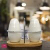Salt And Pepper Shaker With Bamboo Base 3 Salt And Pepper Shaker With Bamboo Base