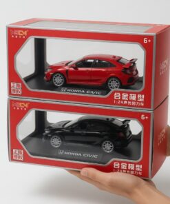 1:24 HONDA CIVIC TYPE R Alloy Sports Car Model Diecast Toy Racing Car Model Sound and Light