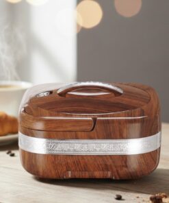 2.4 Liter Insulated Plastic Wooden Color Hot Pot