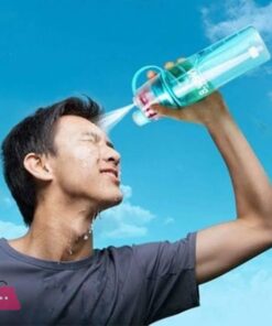2 in 1 Sports Water Drinking Bottle Misting Spray
