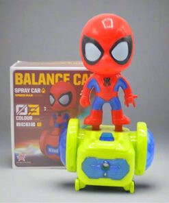 Spider Man Balance Car Spray 3D Lights Rotated Dancing figure with sound effects For Children