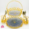 Brilliant 2 Tier Plates Stand Folk Set Holder 2 Brilliant 2 Tier Plates Stand Folk Set Holder