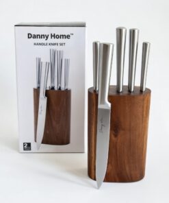 Danny Home 5 Piece Knife Set With Acacia Wood Block