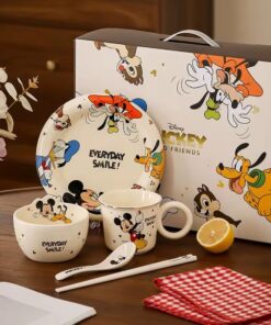 Disney Ceramic Dinnerware Set 6-Piece - Mickey AND Friends