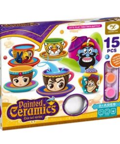 Diy Painted Aladdin Ceramics Tea Set 15Pcs - Image 3