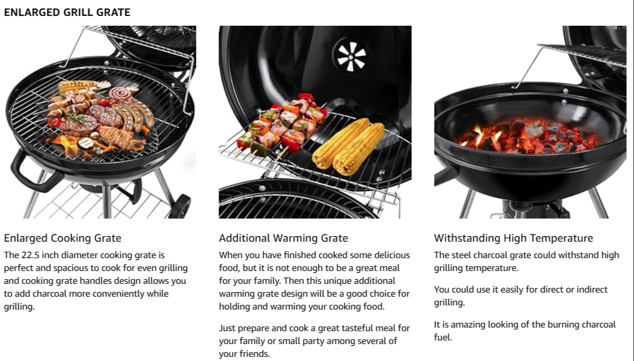 heavy-duty-charcoal-grill-barbecue-coal-kettle-bowl-grill-portable-round-with-wheels-22.5-inch