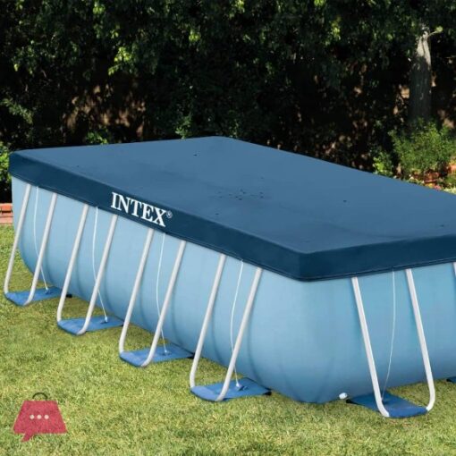 Intex Metal Frame Pool Cover Rectangular 13Feet x 6.5 Feet - 28037 in ...
