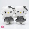 Kitty Plaid Plush Toy Black 30Cm