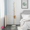 Metal Coat Rack Bracket Finish Stable Marble Round Base with High-End Hooks Freestanding Metal Tree Easy to Assemble (Gold Stainless steel)