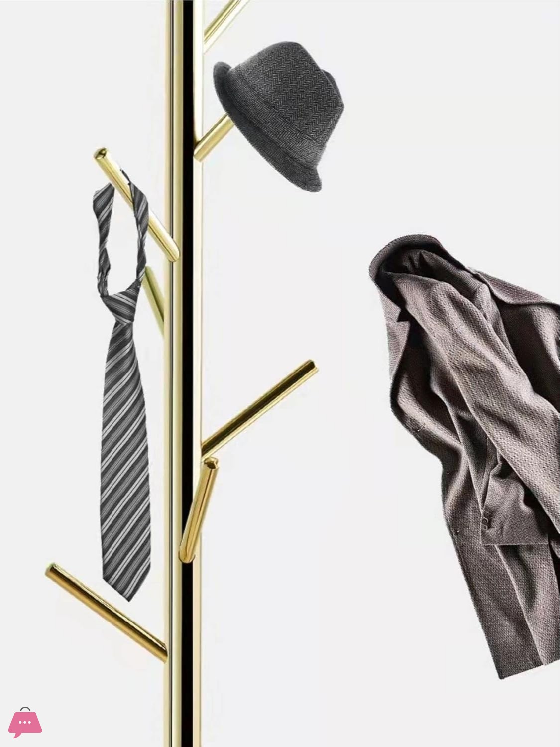 Metal Coat Rack Bracket Finish Stable Marble Round Base With High-End Hooks Freestanding Metal Tree Easy To Assemble (Gold Stainless Steel) 17 Metal-Coat-Rack-Bracket-Finish-Stable-Marble-Round-Base-With-High-End-Hooks-Freestanding-Metal-Tree-Easy-To-Assemble-(Gold-Stainless-Steel)