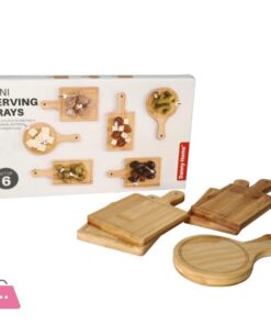 Danny Home Mini Bamboo Serving Trays 6Pcs
