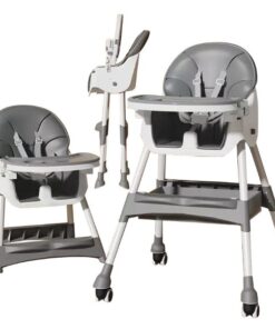 Multifunctional Foldable Feeding Baby Dining High Chair With Wheels Safety Belt - 518