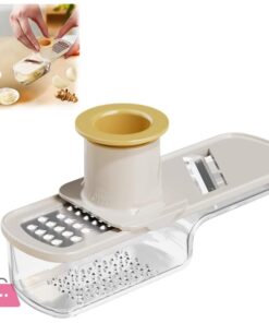 Multifunctional Mini Garlic Grinder 3 in 1 Mini Garlic Slicer Super Thin with Hand Guard