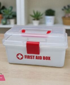 Plastic First Aid Box – Durable Heavy Duty Medicine Storage Cabinet & Organizer for Safety
