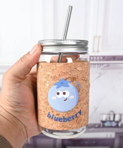 Reusable Drinking Jar With Steel Lid And Straw - Image 3