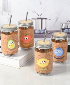 Reusable Drinking Jar With Steel Lid And Straw - Image 4