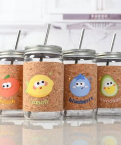 Reusable Drinking Jar With Steel Lid And Straw - Image 2