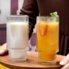 Ribbed Cocktail Glasses Set Of 6 Tall Glasses