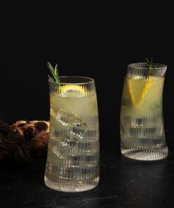 Creative Drinking Glasses Ribbed Coupe Glasses Set Of 6 10 Creative Drinking Glasses Ribbed Coupe Glasses Set Of 6 - Image 4