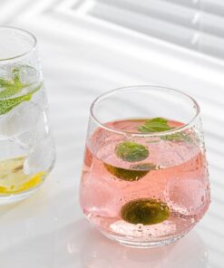 Stemless Drinking Glasses Set of 6 410ml