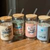 Tall Glass In All Its Glory 450Ml Can Glass With Lid &Amp; Straw Leather Sleeve Cup 2 Tall Glass In All Its Glory 450Ml Can Glass With Lid &Amp; Straw Leather Sleeve Cup