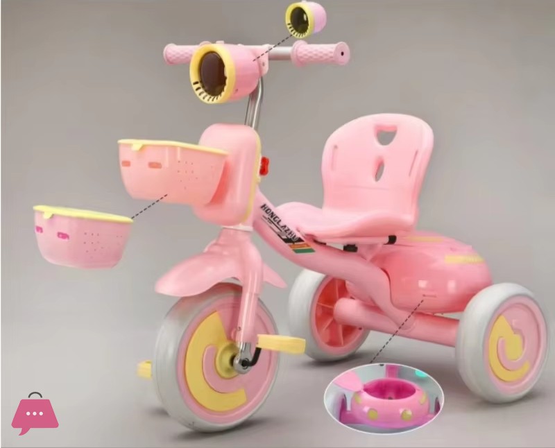 Tricycle With Back Seats 3 Wheels For 2-6 Year Old Kids 11 Tricycle-With-Back-Seats-3-Wheels-For-2-6-Year-Old-Kids