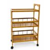 3 Tier Trolley with Wheels Kitchen Rolling Cart Serving Trolley
