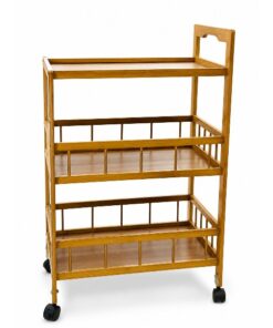 3 Tier Trolley with Wheels Kitchen Rolling Cart Serving Trolley