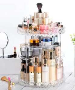 360-Degree Rotating 7 Layers Large Capacity Adjustable Multi-Function Makeup Organizer