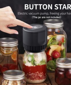 Electric Mason Jar Vacuum Sealer Kit Cordless Automatic Jar Sealer Kit for Food Storage