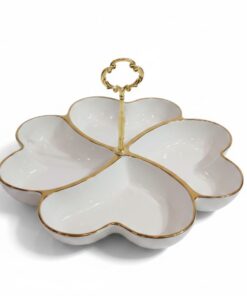 Heart Shape Serving Dishes With Wooden Base