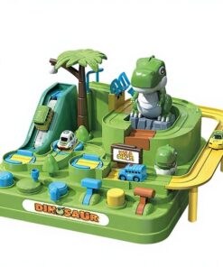 Jungle Dinosaur Challenge Adventure Kids Educational Plastic Puzzle Sliding Car Track Toy
