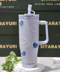 SITARAYURI Blue Heart Insulated Tumbler 1.2L Stainless Steel