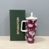 Sitarayuri Crimson Heart Insulated Tumbler 1.2L Stainless Steel